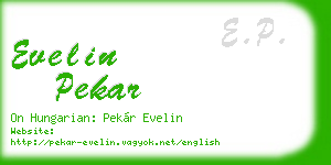 evelin pekar business card