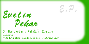 evelin pekar business card